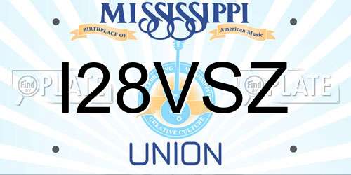 I28VSZ Mississippi License Plate