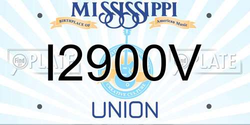 I2900V Mississippi License Plate