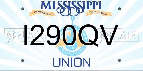 I290QV Mississippi License Plate