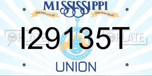I29135T Mississippi License Plate