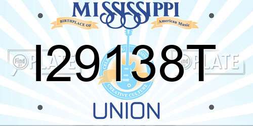 I29138T Mississippi License Plate