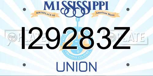 I29283Z Mississippi License Plate