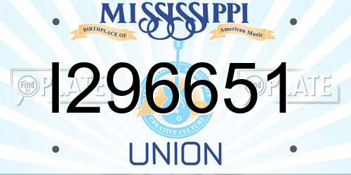 I296651 Mississippi License Plate