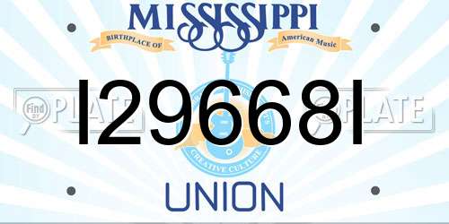 I29668I Mississippi License Plate