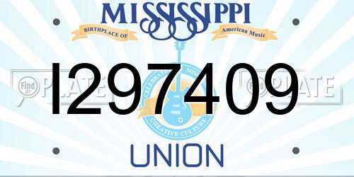 I297409 Mississippi License Plate