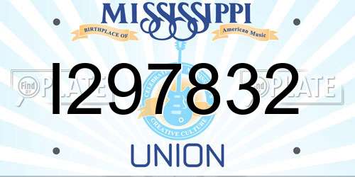 I297832 Mississippi License Plate