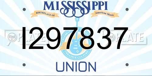 I297837 Mississippi License Plate
