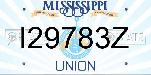 I29783Z Mississippi License Plate