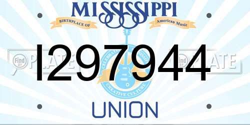 I297944 Mississippi License Plate