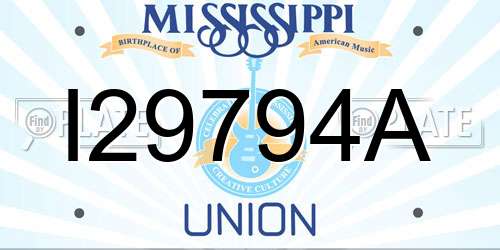 I29794A Mississippi License Plate