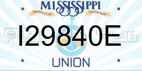 I29840E Mississippi License Plate