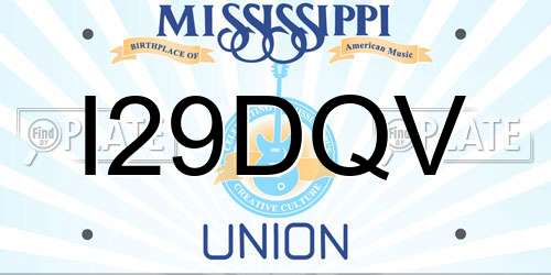 I29DQV Mississippi License Plate
