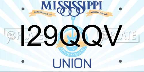 I29QQV Mississippi License Plate