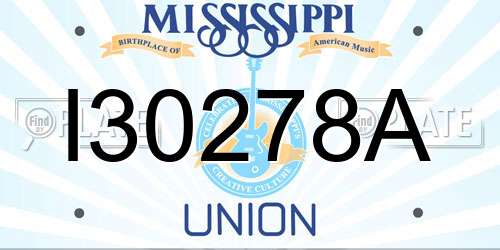 I30278A Mississippi License Plate