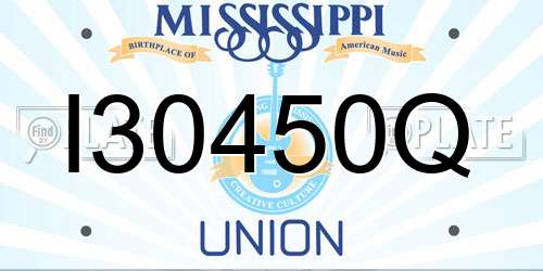I30450Q Mississippi License Plate