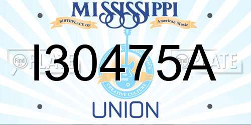 I30475A Mississippi License Plate