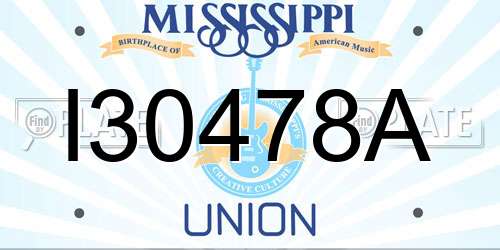 I30478A Mississippi License Plate