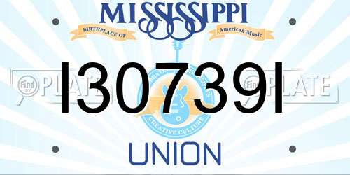 I30739I Mississippi License Plate