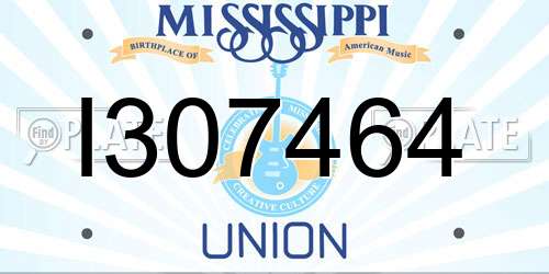 I307464 Mississippi License Plate