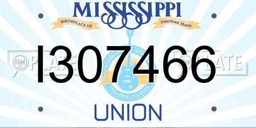 I307466 Mississippi License Plate