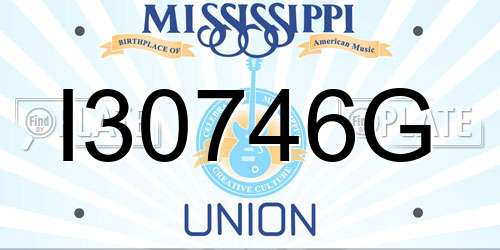 I30746G Mississippi License Plate