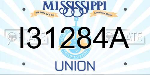 I31284A Mississippi License Plate