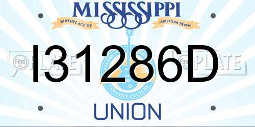 I31286D Mississippi License Plate