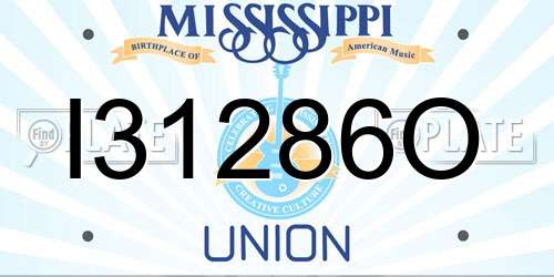 I31286O Mississippi License Plate