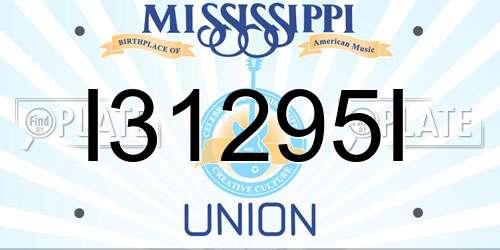 I31295I Mississippi License Plate