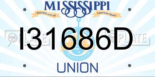I31686D Mississippi License Plate