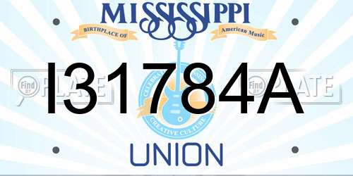 I31784A Mississippi License Plate