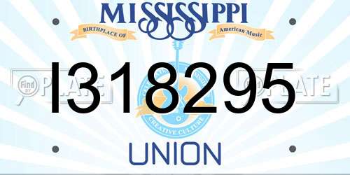 I318295 Mississippi License Plate