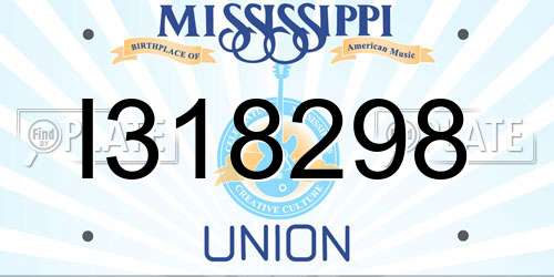I318298 Mississippi License Plate
