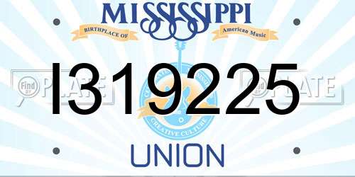 I319225 Mississippi License Plate