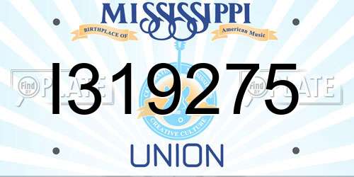 I319275 Mississippi License Plate