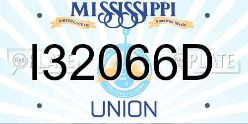 I32066D Mississippi License Plate