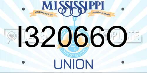 I32066O Mississippi License Plate