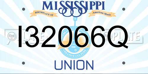 I32066Q Mississippi License Plate
