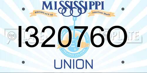 I32076O Mississippi License Plate