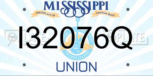 I32076Q Mississippi License Plate