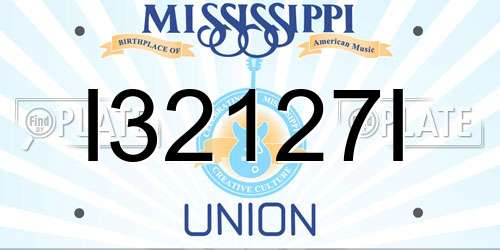 I32127I Mississippi License Plate