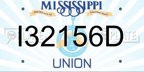 I32156D Mississippi License Plate