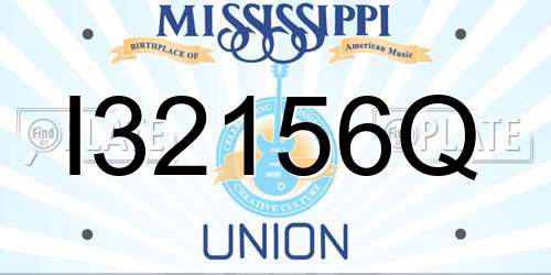 I32156Q Mississippi License Plate