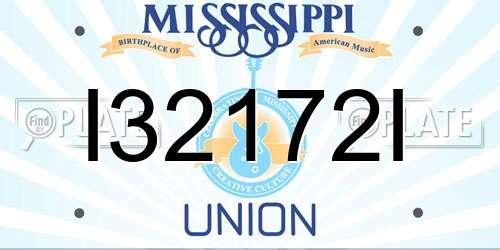 I32172I Mississippi License Plate