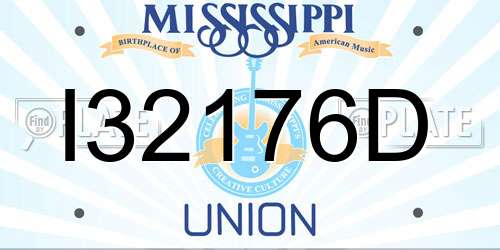 I32176D Mississippi License Plate
