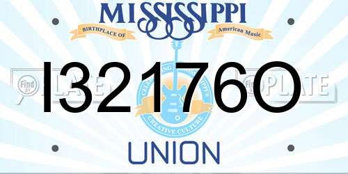 I32176O Mississippi License Plate