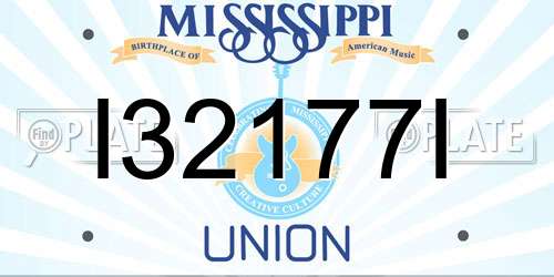 I32177I Mississippi License Plate