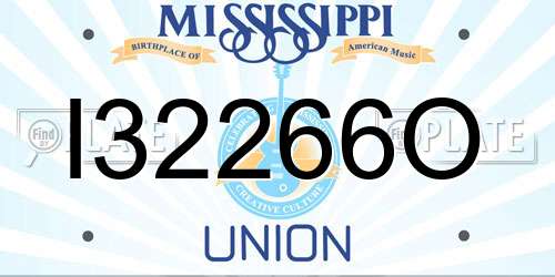 I32266O Mississippi License Plate