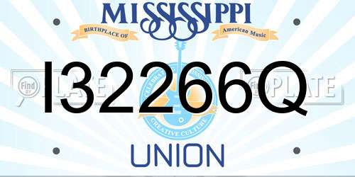 I32266Q Mississippi License Plate