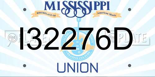 I32276D Mississippi License Plate
